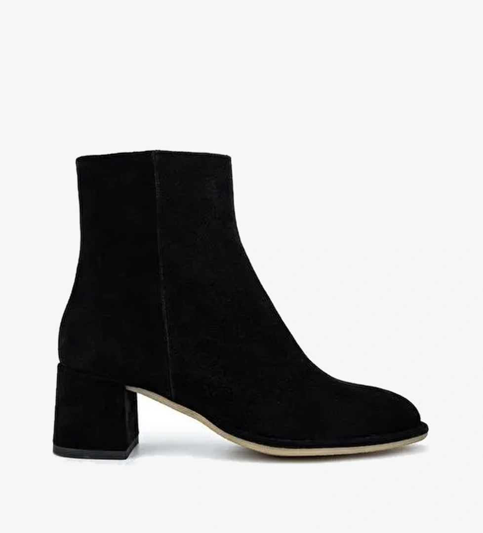 Valmenti Kadın Hakiki Deri Siyah Topuklu Bot - Görsel 1