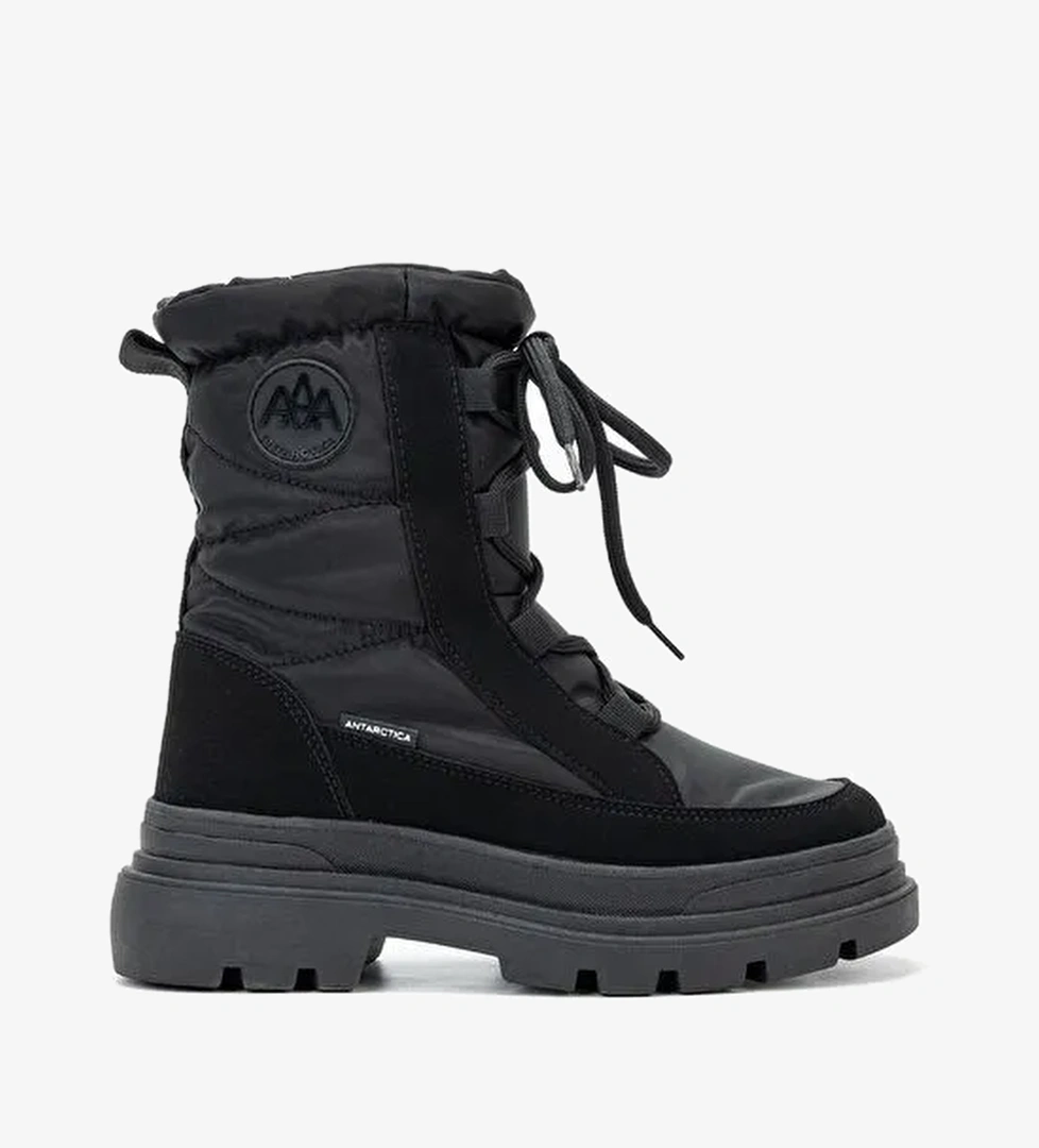 Effetre Kadın Deri & Tekstil Siyah Kar Botu - Görsel 1