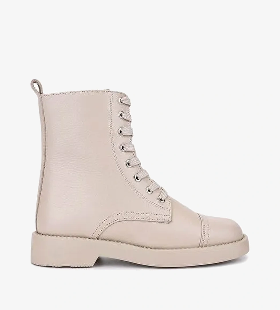 Tamer Tanca Kadın Bej Floter Casual Bot - Görsel 1