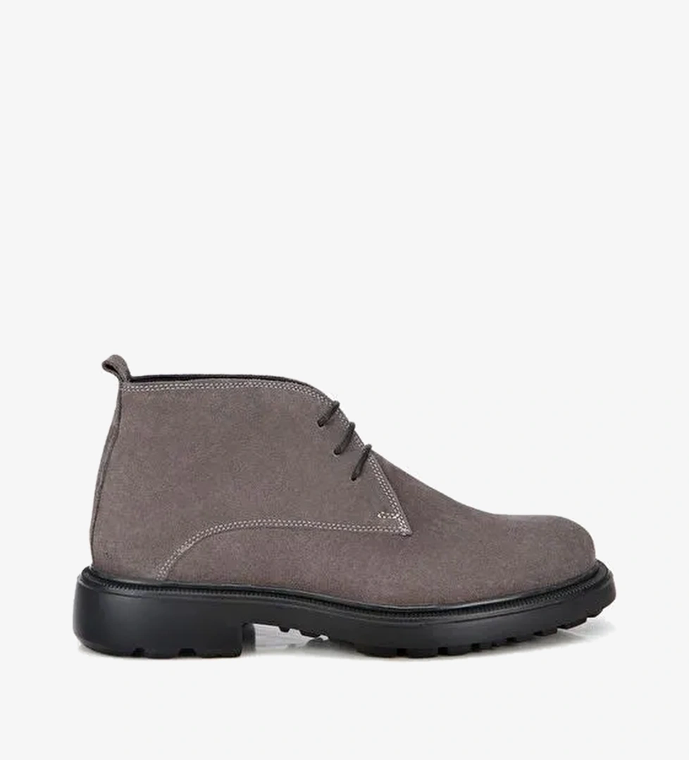 Erkek Süet Deri Gri Bağcık Detaylı Chelsea Bot 02BOH318170A250 - Görsel 1
