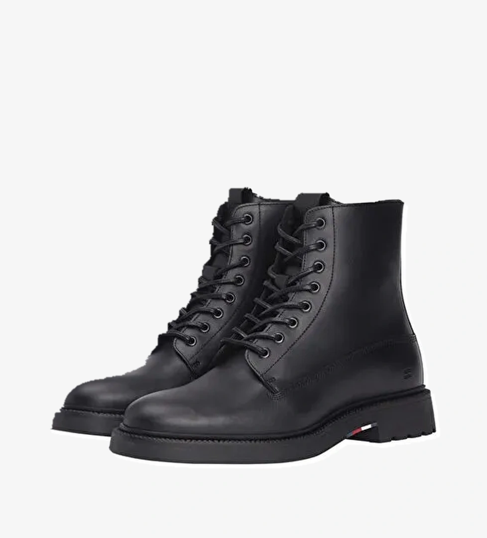 Tommy Hilfiger Siyah Erkek Bot HILFIGER COMFORT LWT LTH BOOT - Görsel 1
