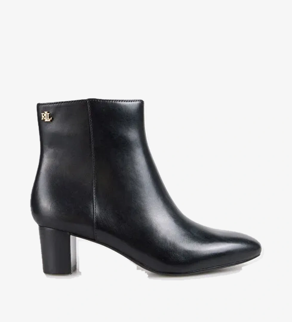 Lauren Ralph Lauren Siyah Kadın Deri Topuklu Bot 802967842001 - Görsel 1