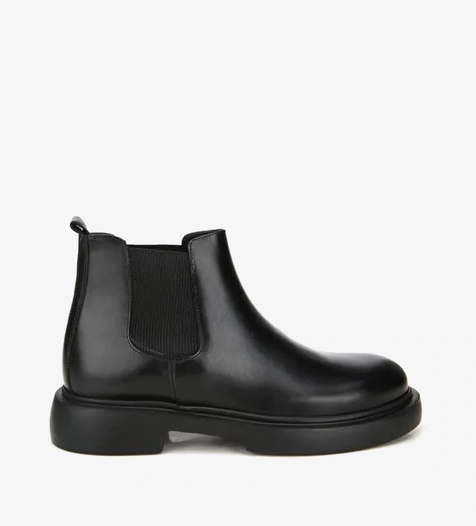 Erkek Deri Siyah Lastik Detaylı Chelsea Bot 02BOH318040A100 - Görsel 1