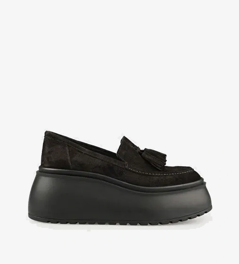 Siyah Deri Kadın Topuklu Ayakkabı - Görsel 1