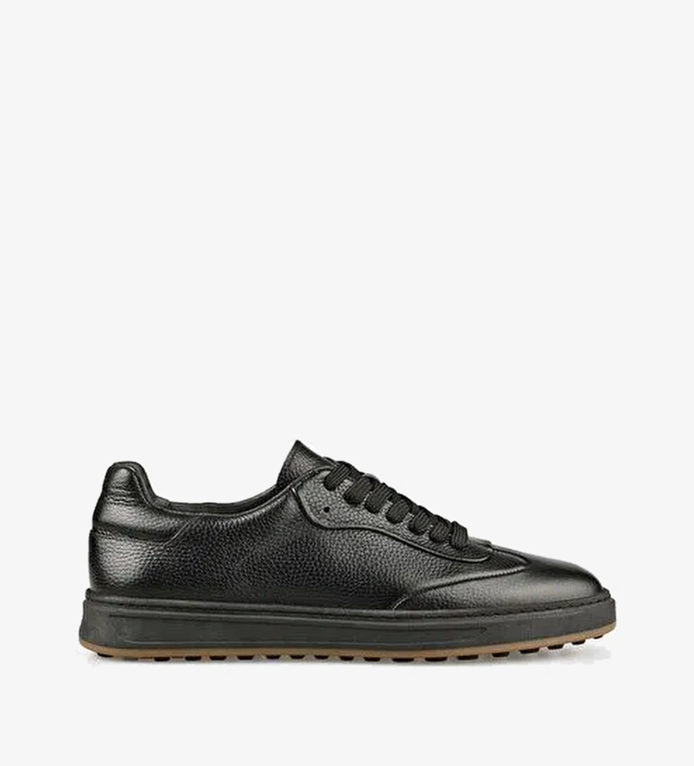 Siyah Deri Erkek Günlük Ayakkabı - Görsel 1