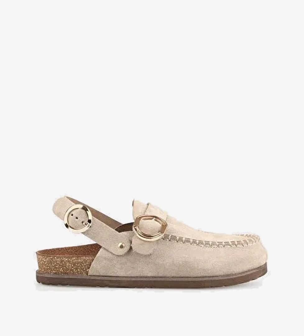 Vizon Deri Kadın Terlik - Görsel 1