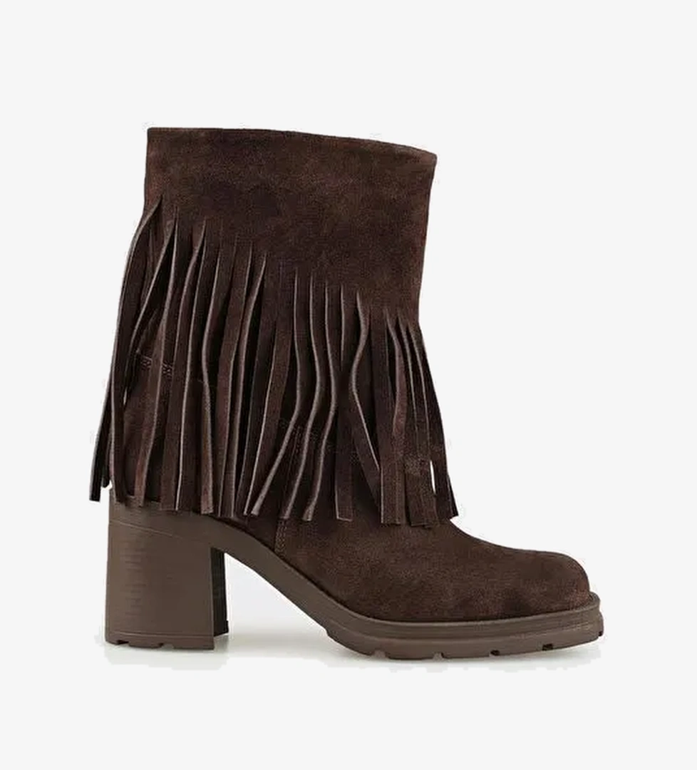 Kahve Deri Kadın Günlük Bot - Görsel 1