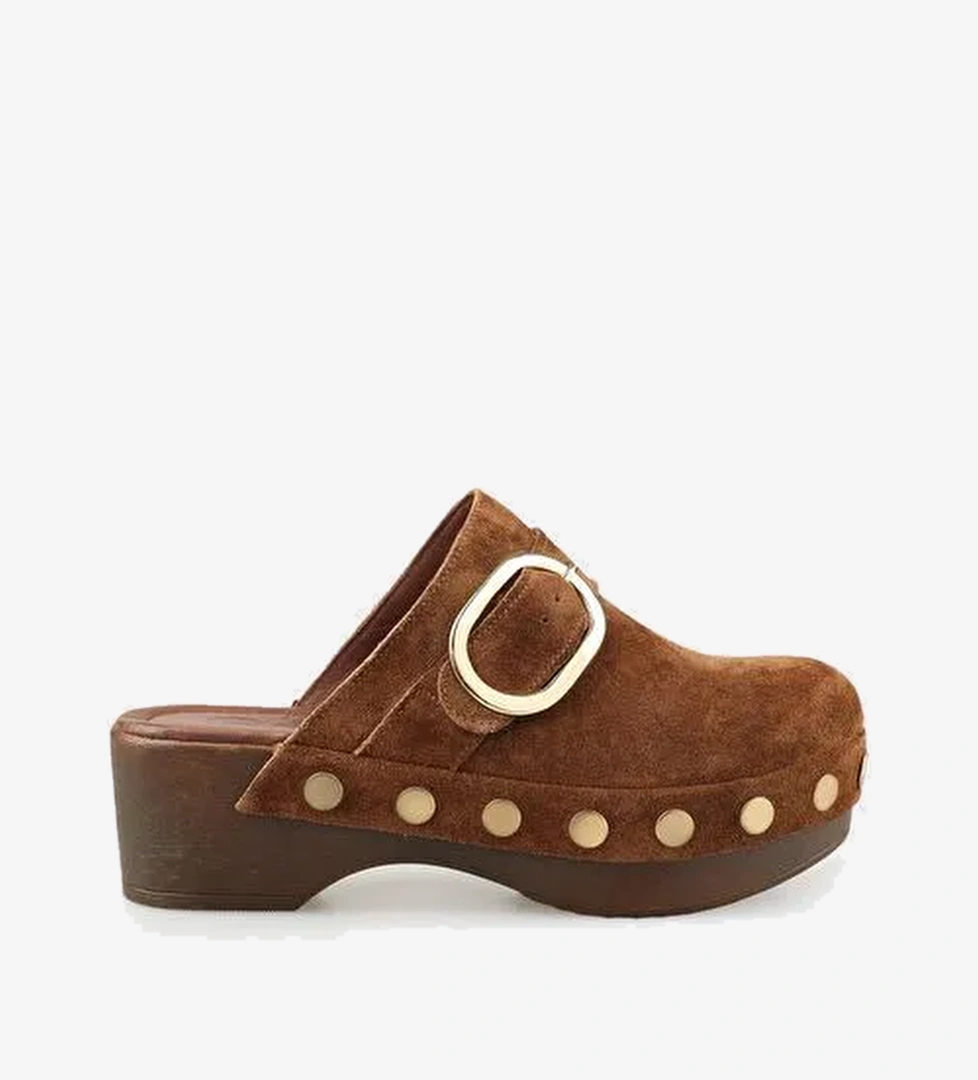 Taba Deri Kadın Terlik - Görsel 1