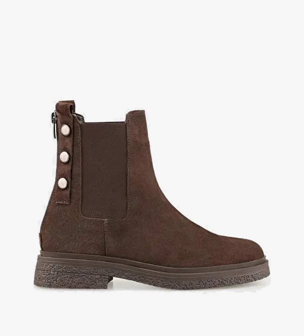 Kahve Deri Kadın Günlük Bot - Görsel 1