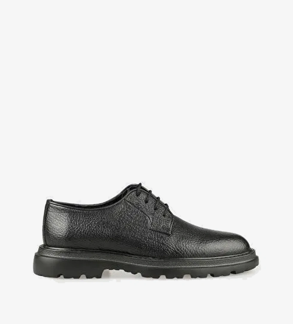 Siyah Deri Erkek Günlük Ayakkabı - Görsel 1