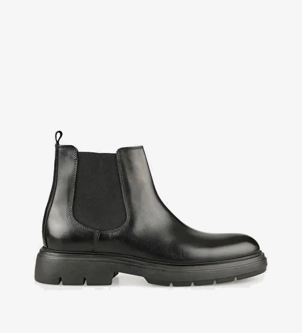 Siyah Deri Erkek Günlük Bot - Görsel 1