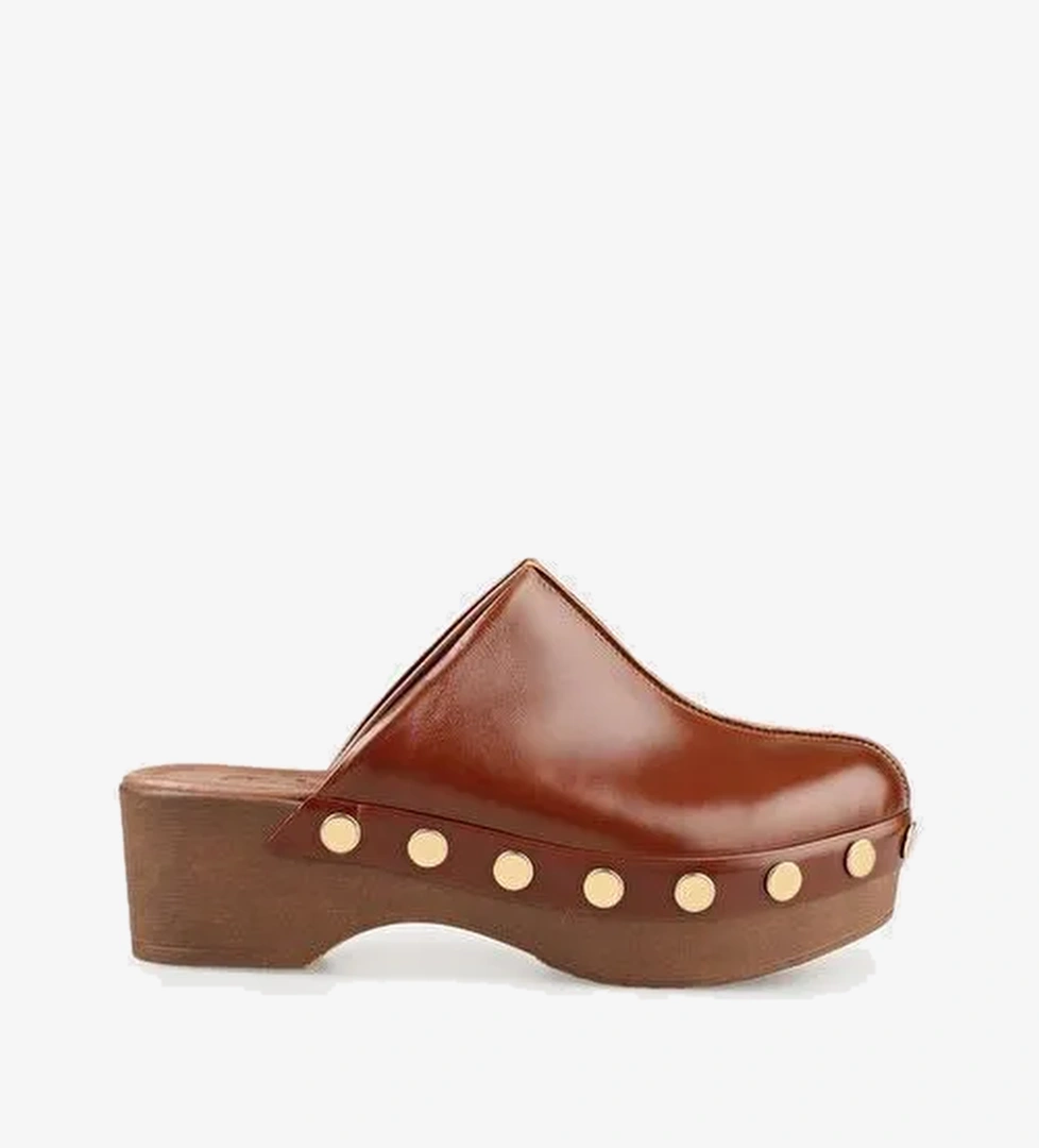 Taba Deri Kadın Terlik - Görsel 1