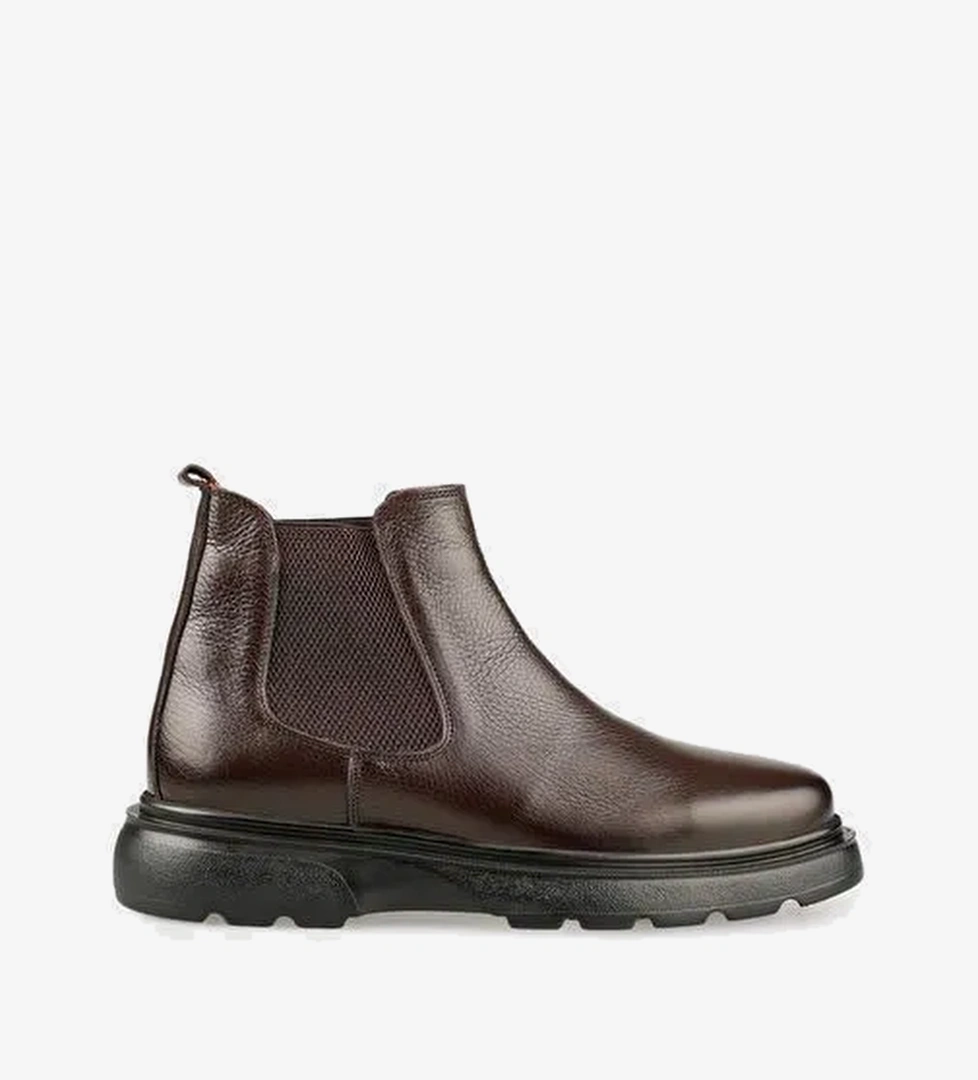 Kahve Deri Erkek Günlük Bot - Görsel 1