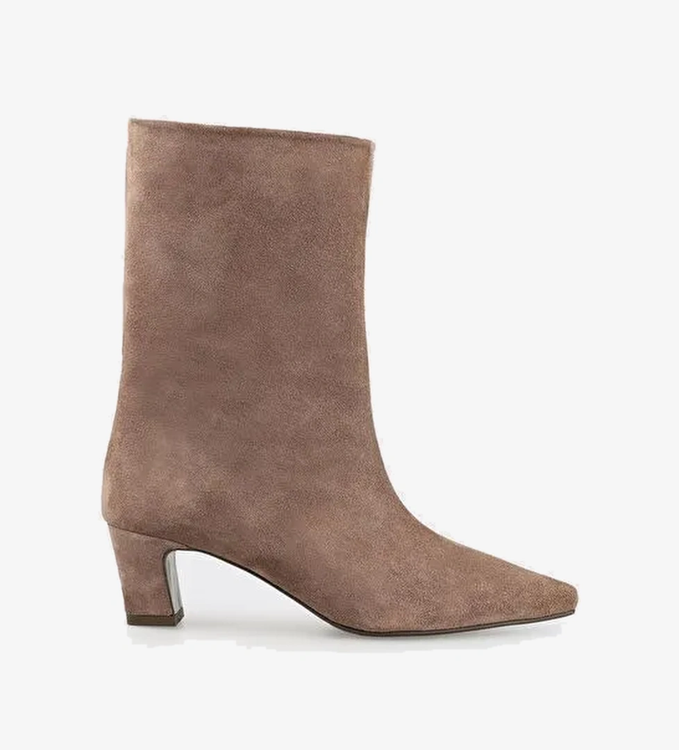 Vizon Deri Kadın Klasik Bot - Görsel 1