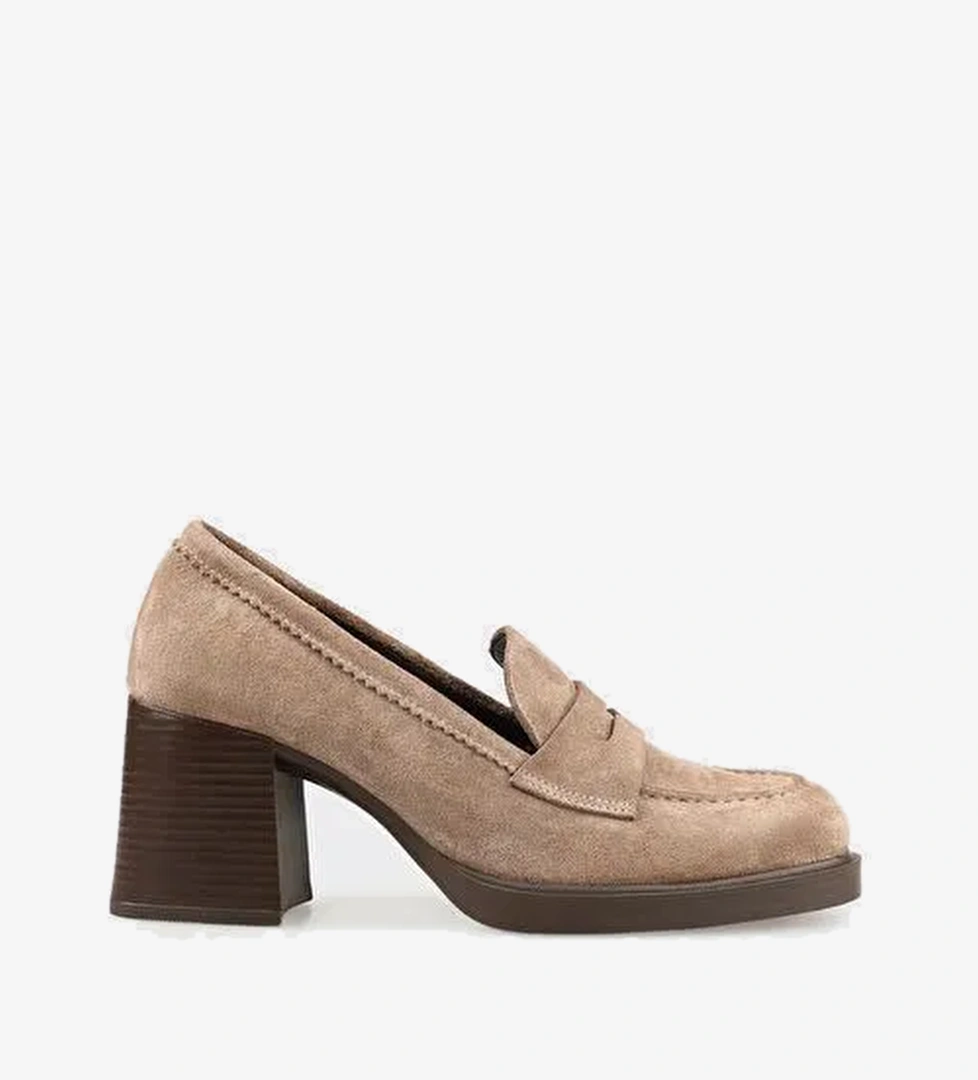 Vizon Deri Kadın Ayakkabı - Görsel 1