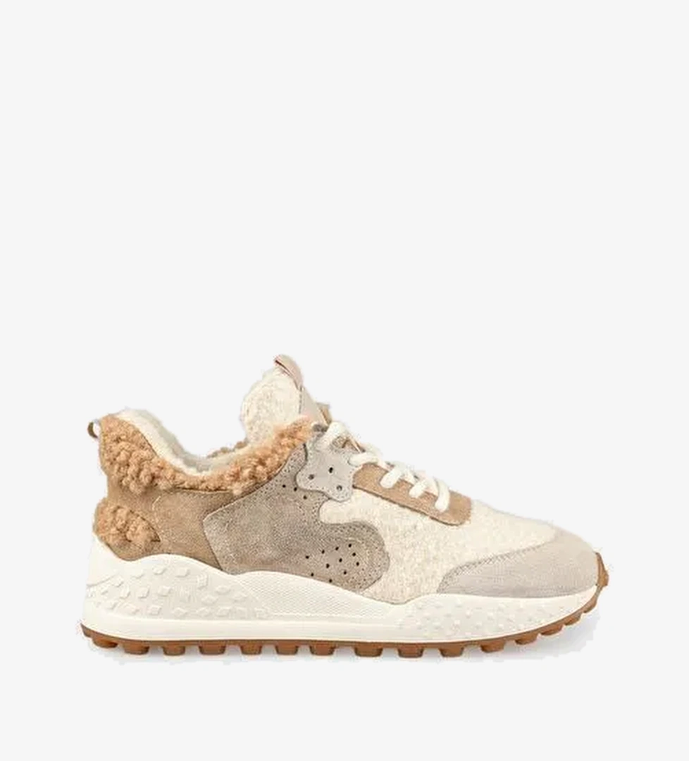 Bej Deri Kadın Spor Ayakkabı - Görsel 1