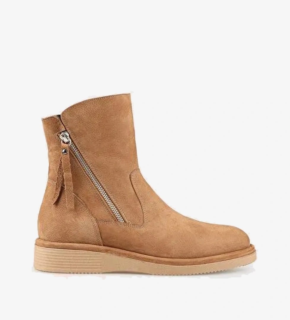 Naturel Deri Kadın Günlük Spor Bot - Görsel 1