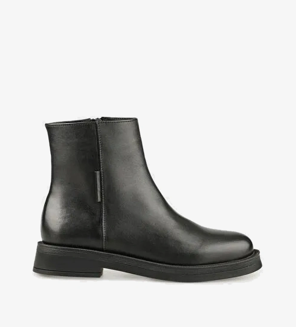 Siyah Deri Kadın Günlük Bot - Görsel 1