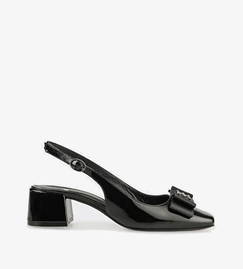 Siyah Deri Kadın Ayakkabı - Görsel 1