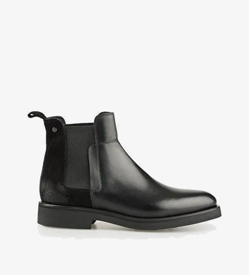 Siyah Deri Erkek Klasik Bot - Görsel 1