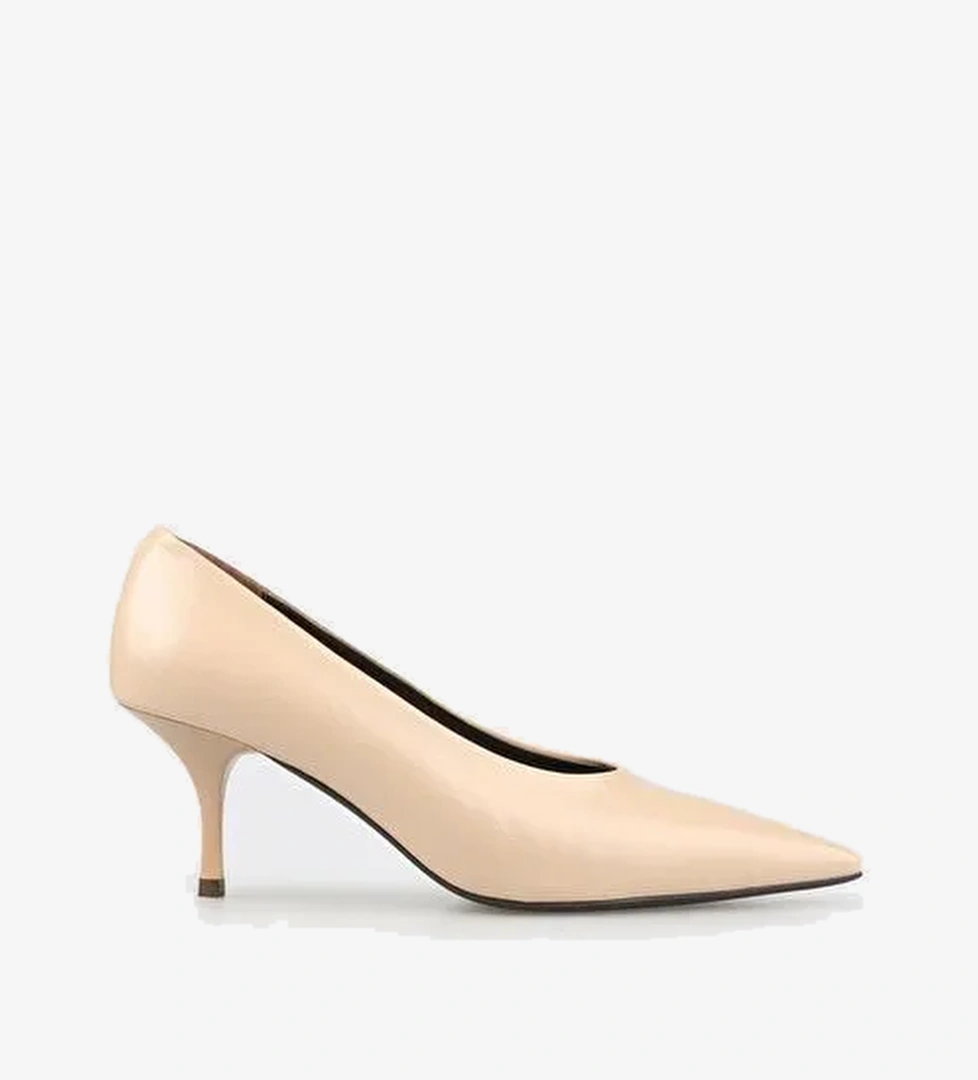 Bej Kadın Topuklu Ayakkabı - Görsel 1