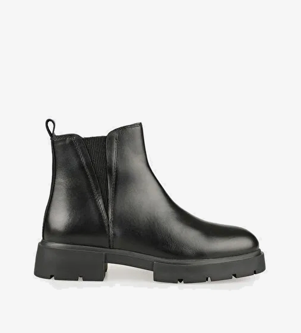 Siyah Deri Kadın Günlük Bot - Görsel 1