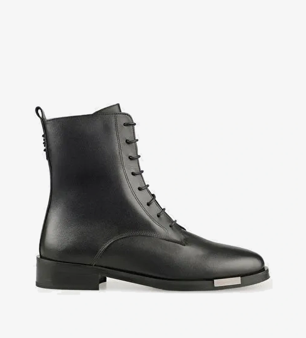 Siyah Deri Kadın Günlük Bot - Görsel 1