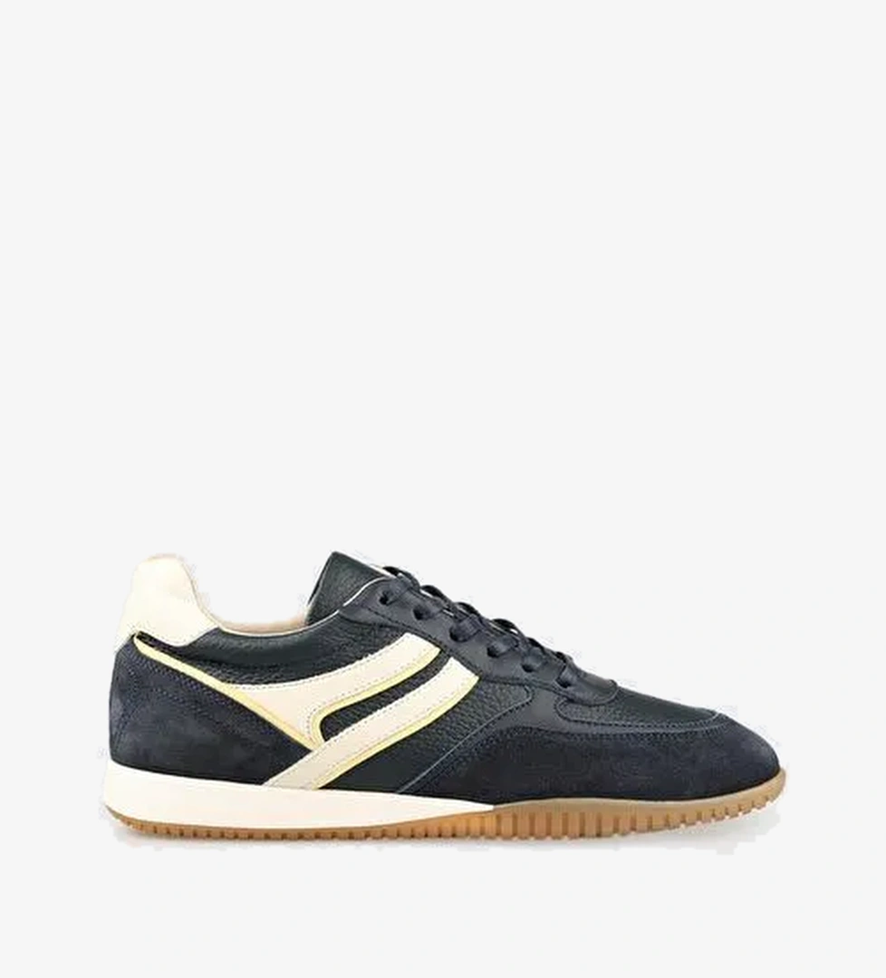 Lacivert Deri Kadın Spor Ayakkabı - Görsel 1