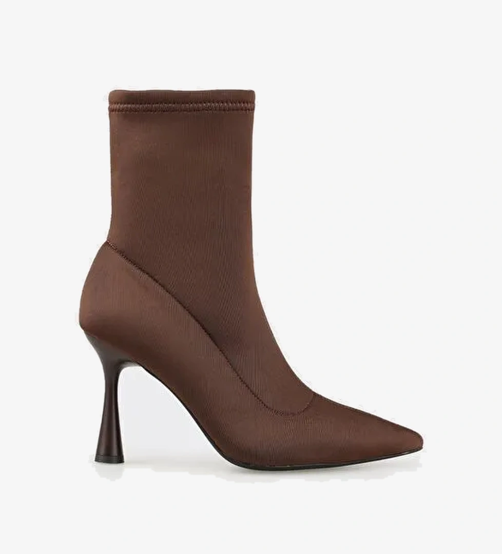 Kahve Kadın Yüksek Topuk Bot - Görsel 1