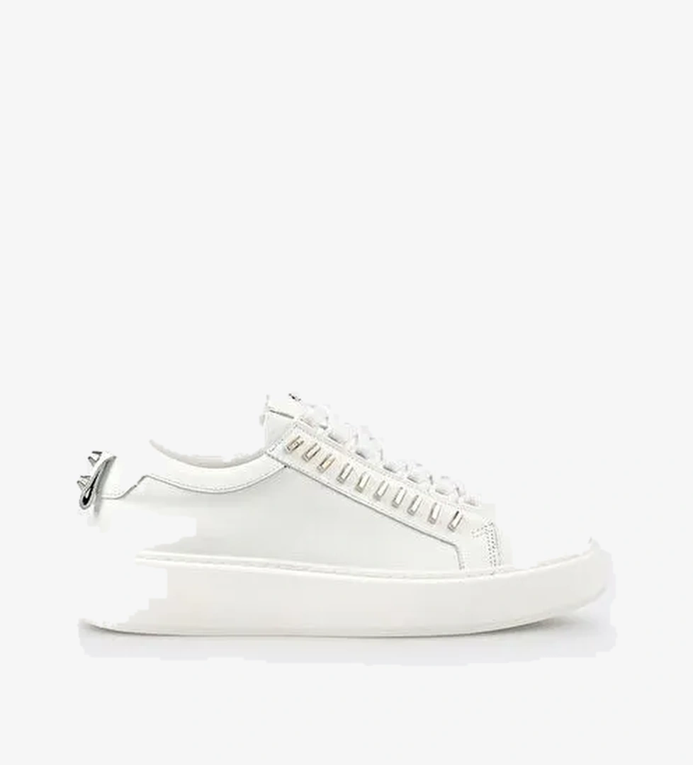 Beyaz Deri Erkek Spor Ayakkabı - Görsel 1