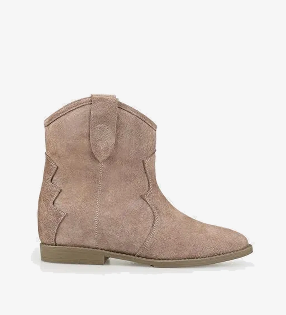 Vizon Deri Kadın Western Bot - Görsel 1