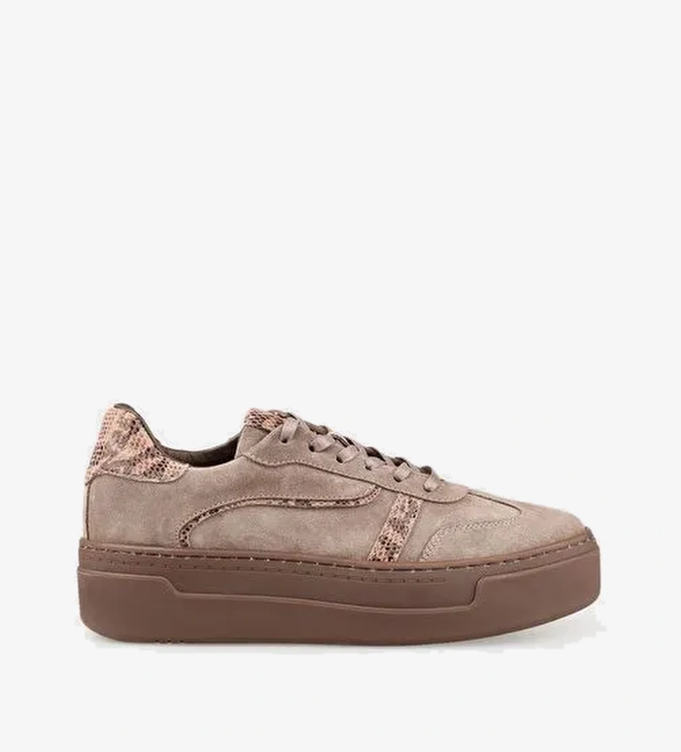 Vizon Deri Kadın Spor Ayakkabı - Görsel 1