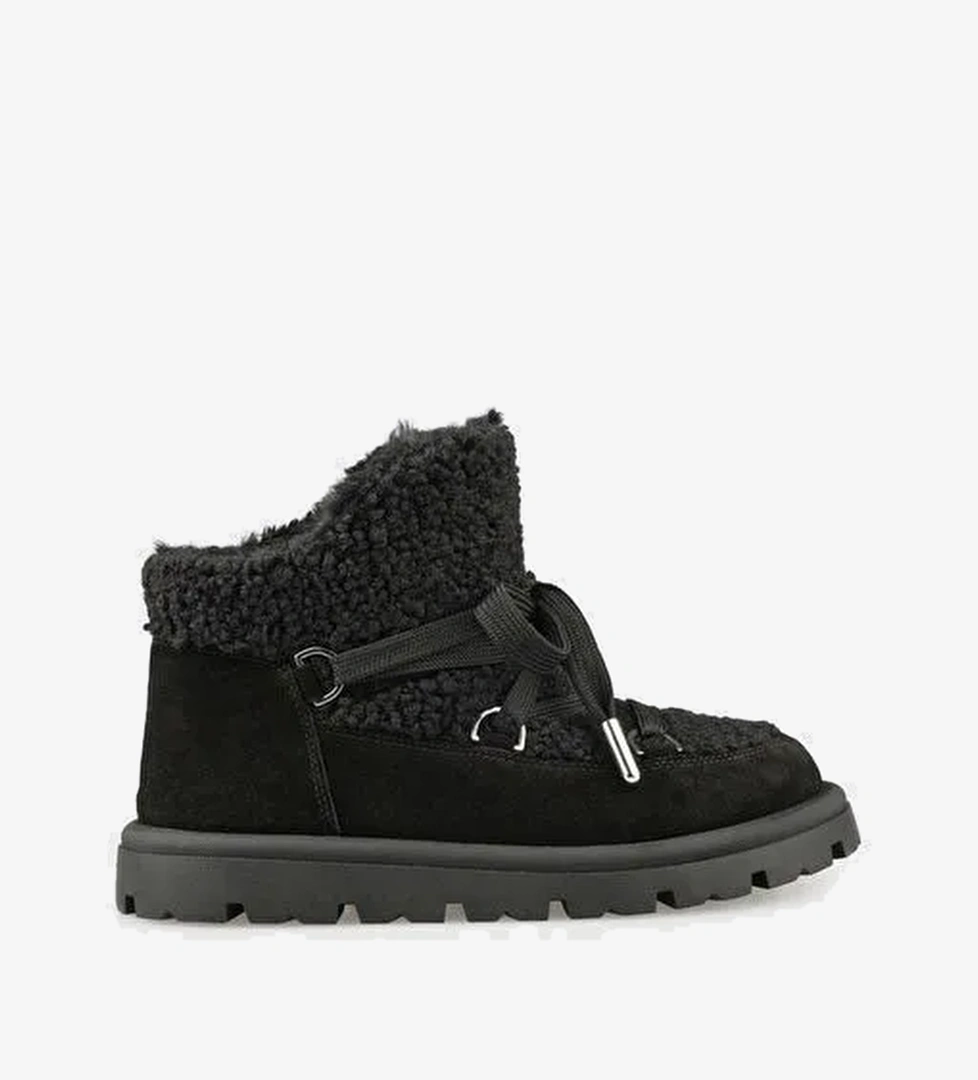 Siyah Deri Kadın Spor Bot - Görsel 1