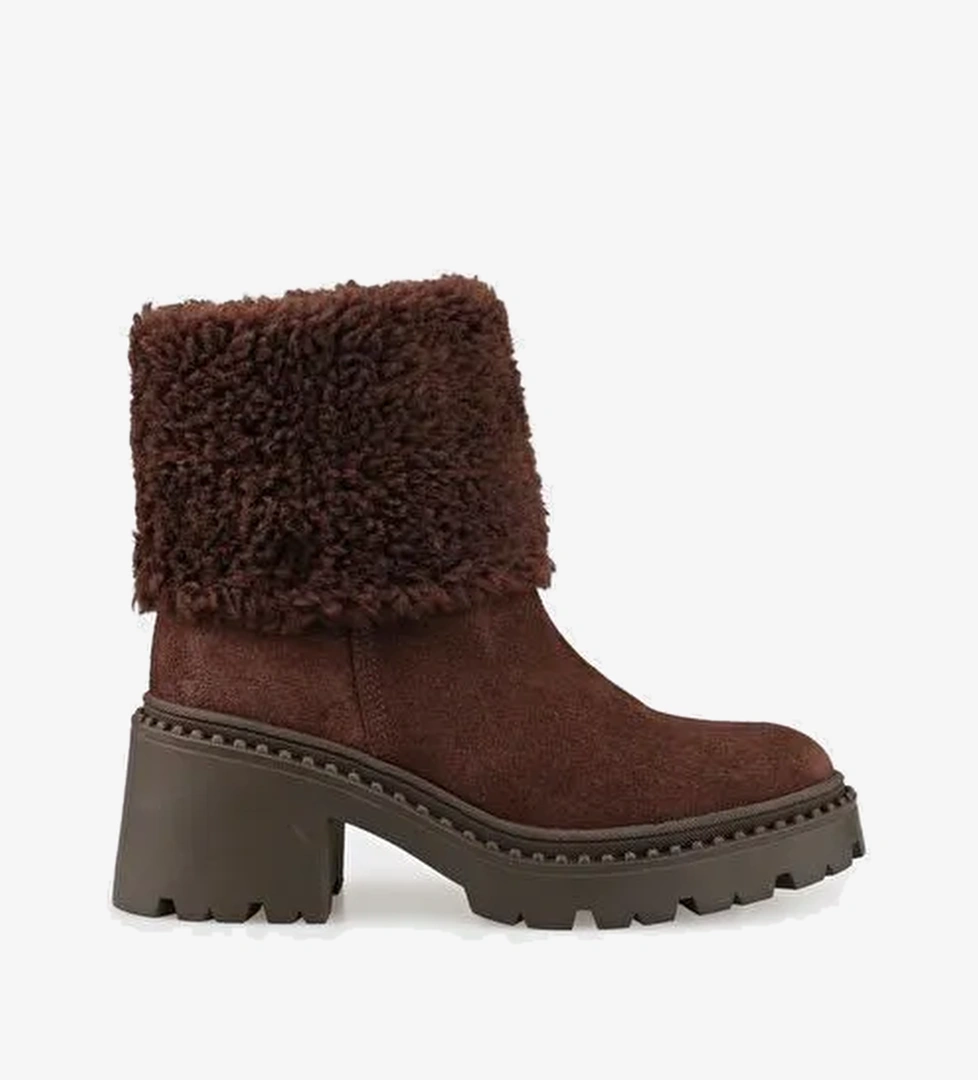 Kahve Deri Kadın Günlük Bot - Görsel 1