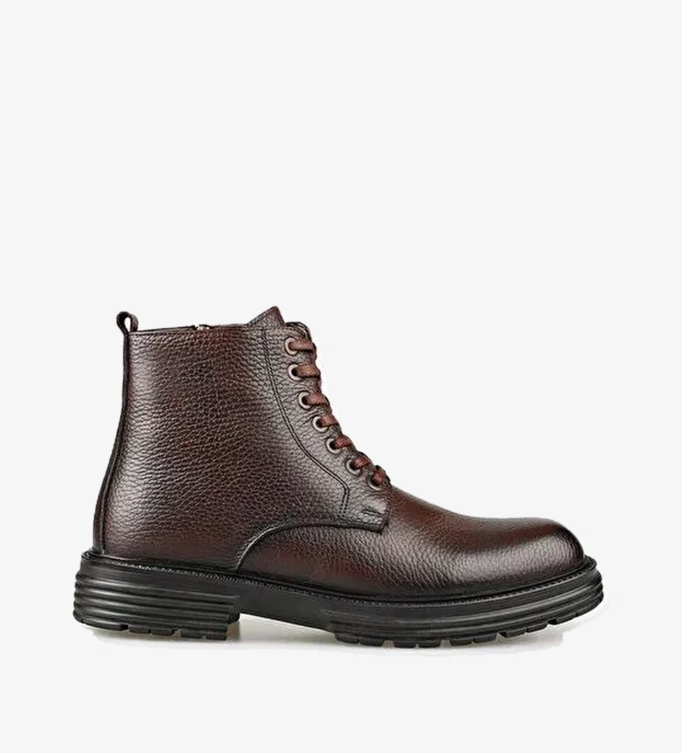 Kahve Deri Erkek Günlük Bot - Görsel 1