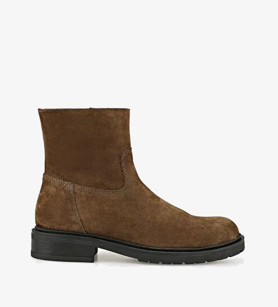 Haki Deri Kadın Günlük Bot - Görsel 1