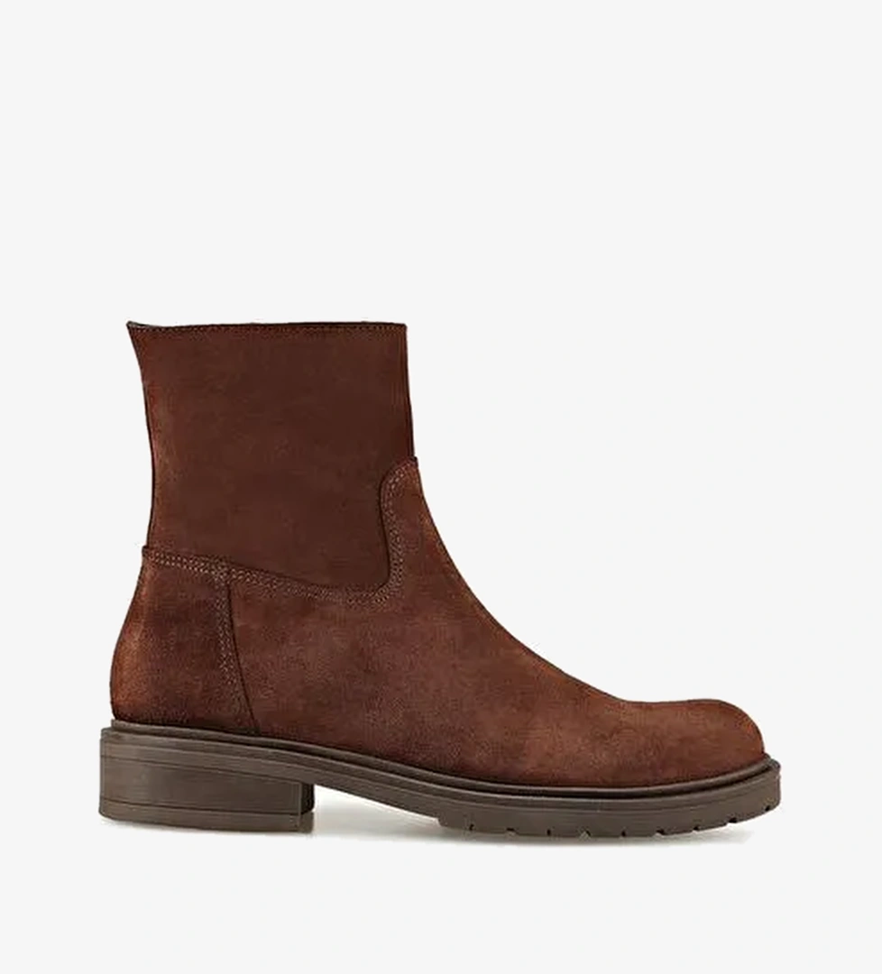 Kahve Deri Kadın Günlük Bot - Görsel 1