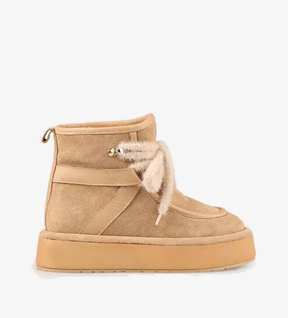 Naturel Deri Kadın Spor Bot - Görsel 1