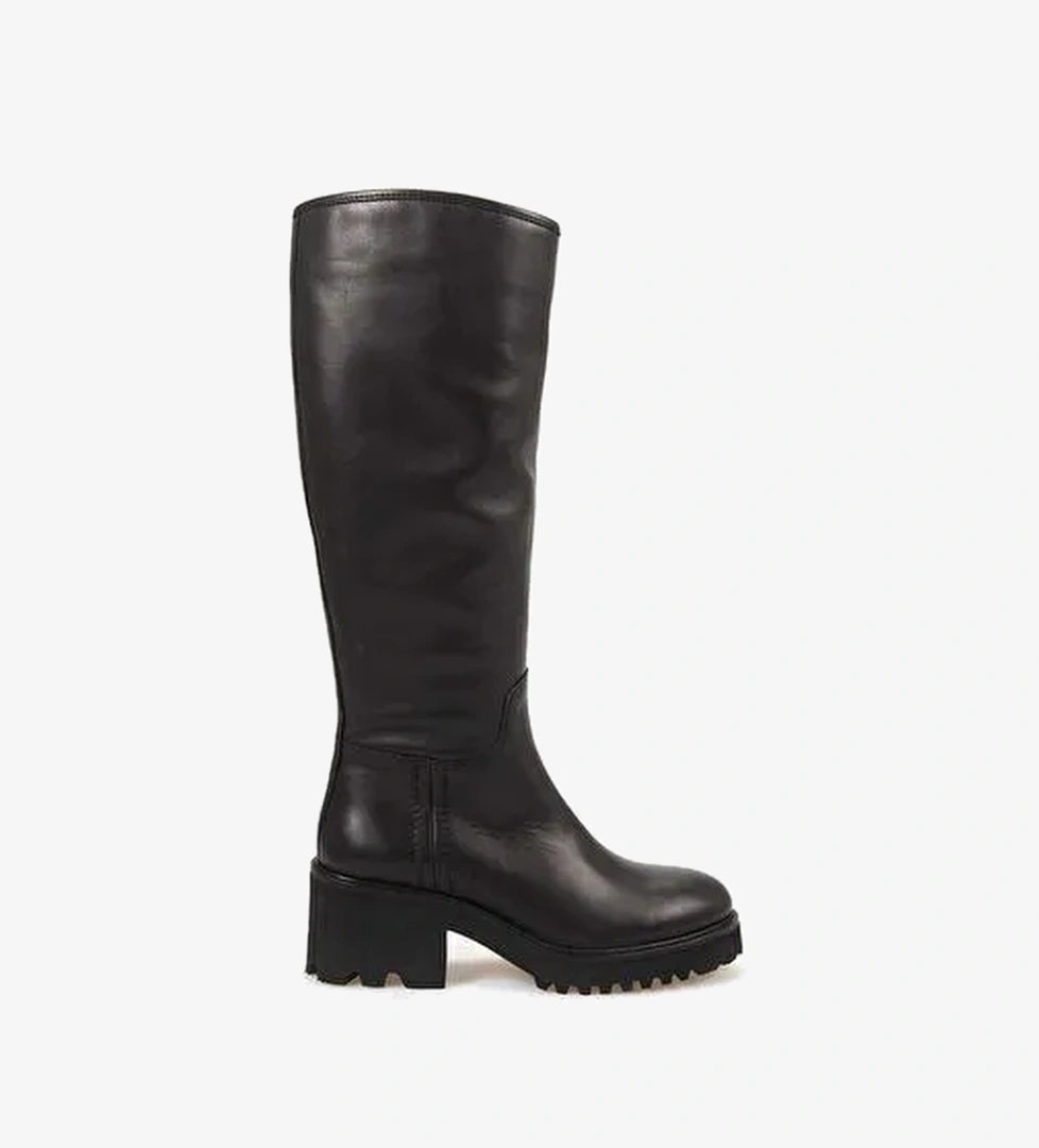 Rouge Kadın Hakiki Deri Siyah Günlük Çizme EVS5032 - Görsel 1