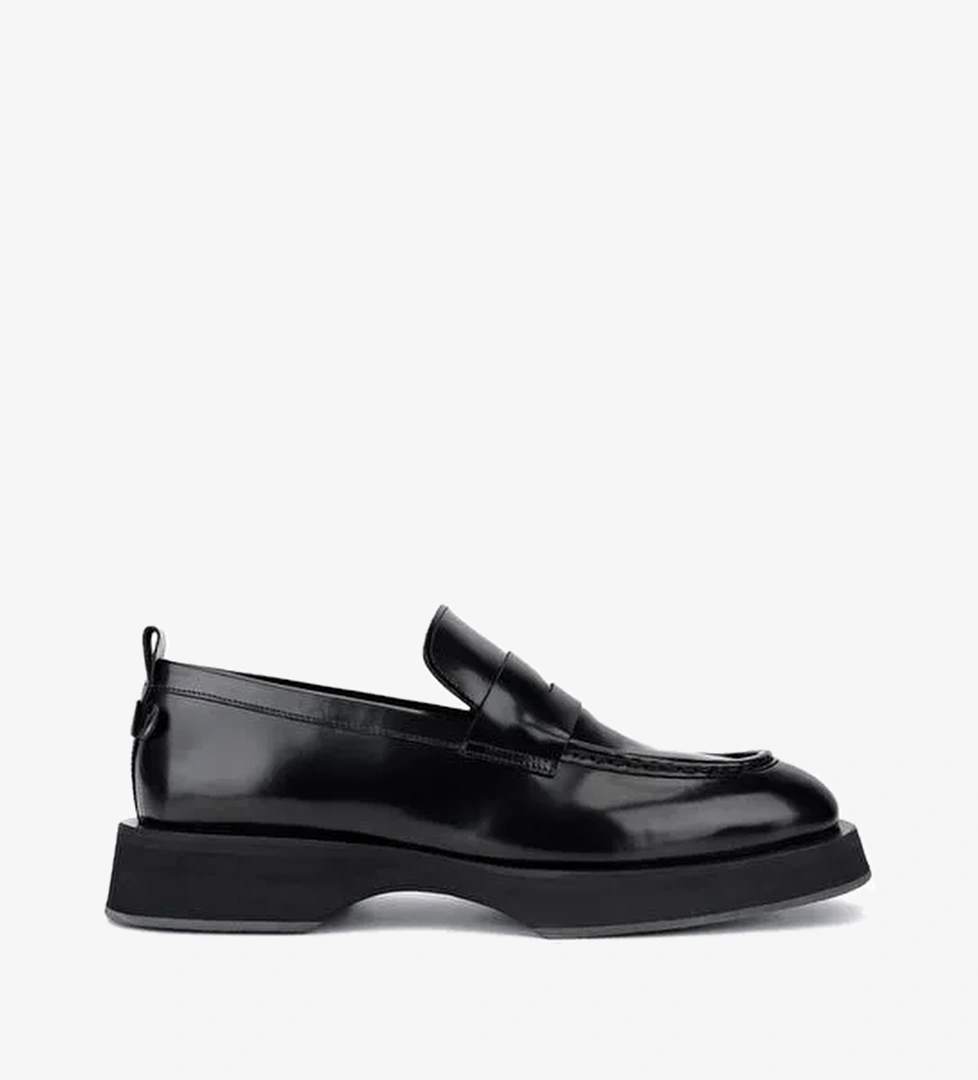 Tamer Tanca Erkek Hakiki Deri Siyah Açma Loafer Ayakkabı - Görsel 1