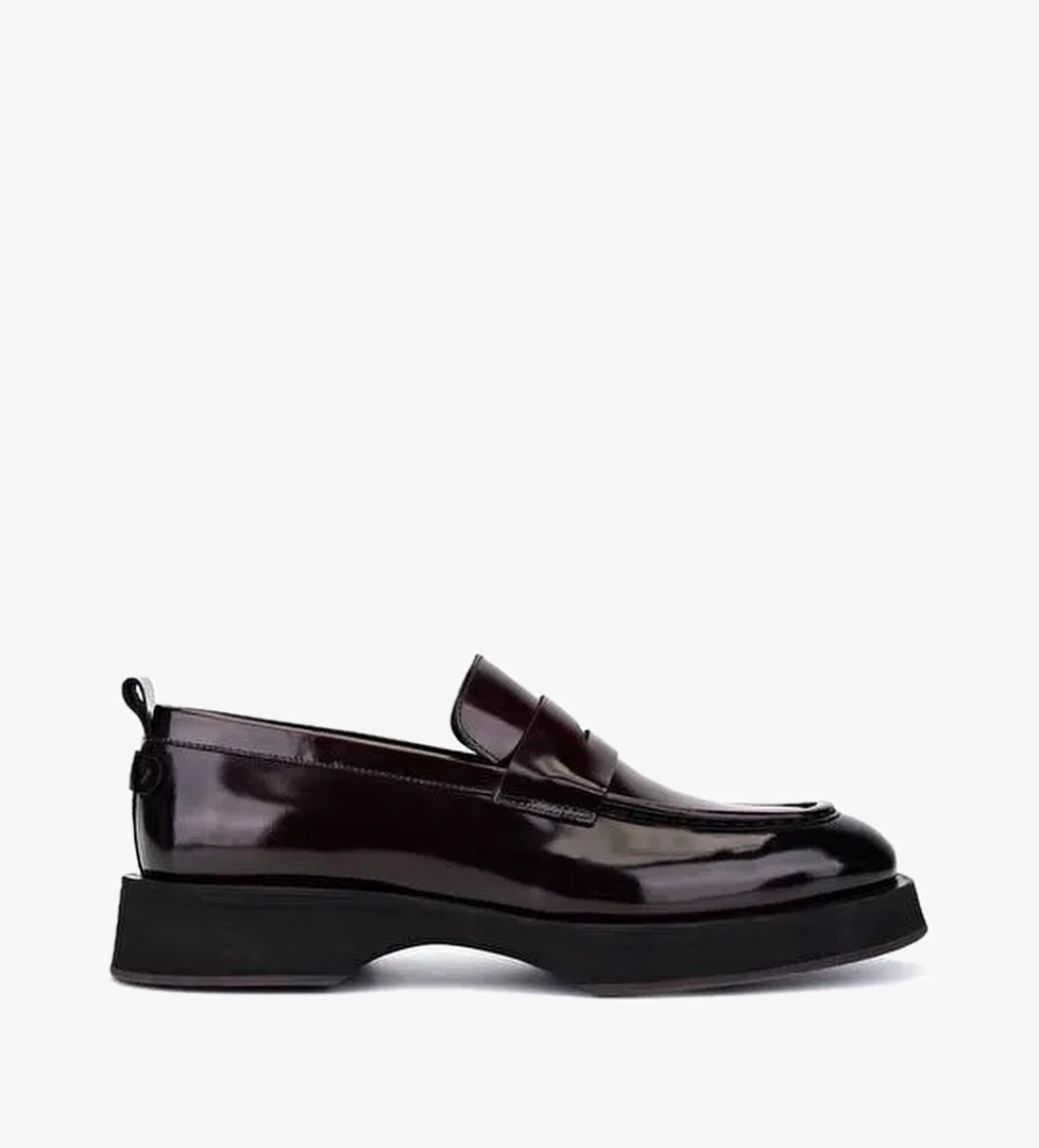 Tamer Tanca Erkek Hakiki Deri Bordo Loafer Ayakkabı - Görsel 1