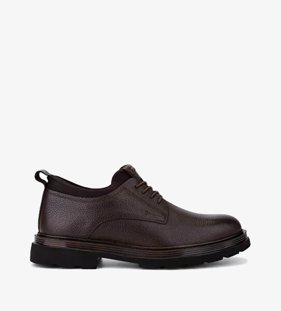 Tamer Tanca Erkek Hakiki Deri Kahverengi Casual Ayakkabı - Görsel 1