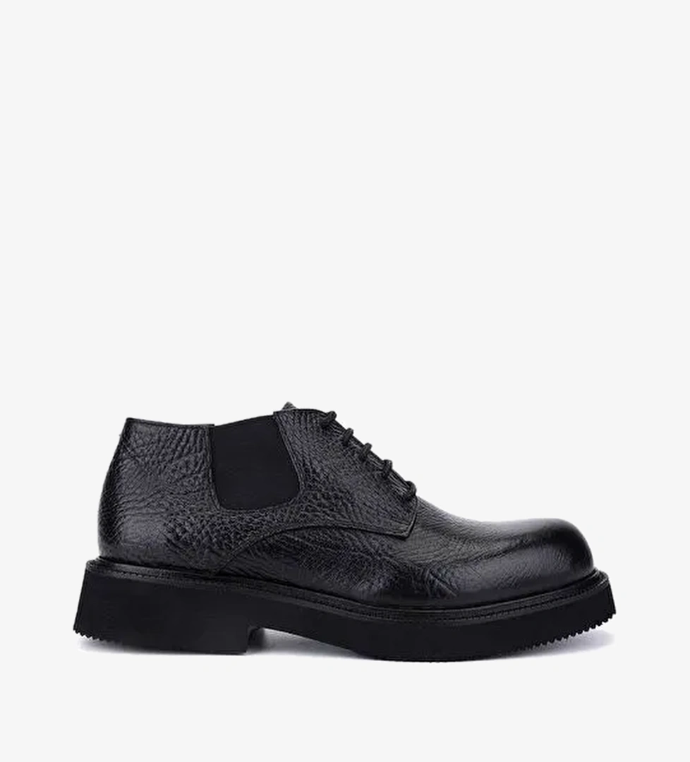 Tamer Tanca Erkek Hakiki Deri Siyah Klasik Bot - Görsel 1