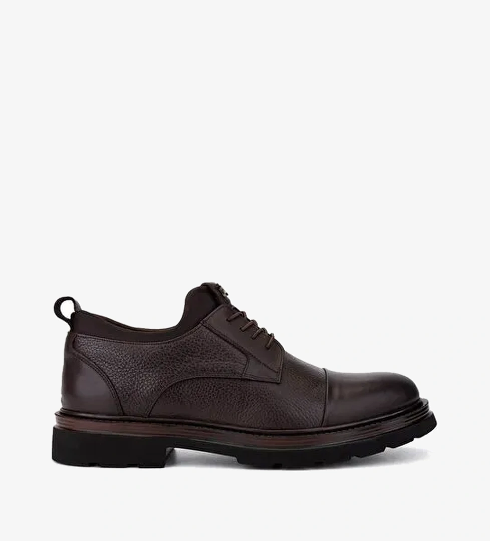 Tamer Tanca Erkek Hakiki Deri Kahverengi Casual Ayakkabı - Görsel 1