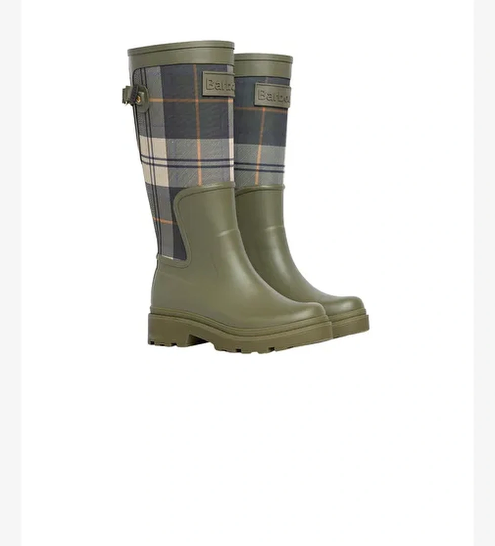 Barbour Dena Tall Welly Çizme TN51 Ancient Tartan - Görsel 1