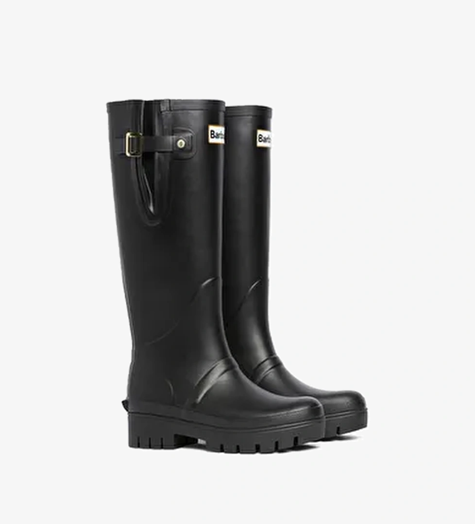 Barbour Leighton Tall Welly Çizme BK11 Black - Görsel 1