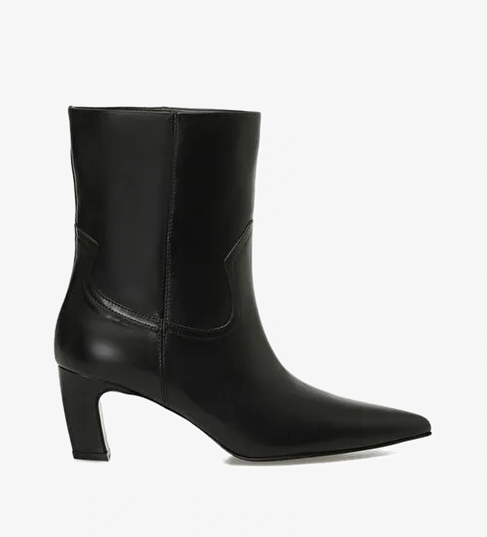 NORMIA 5PR Siyah Kadın Topuklu Bot - Görsel 1