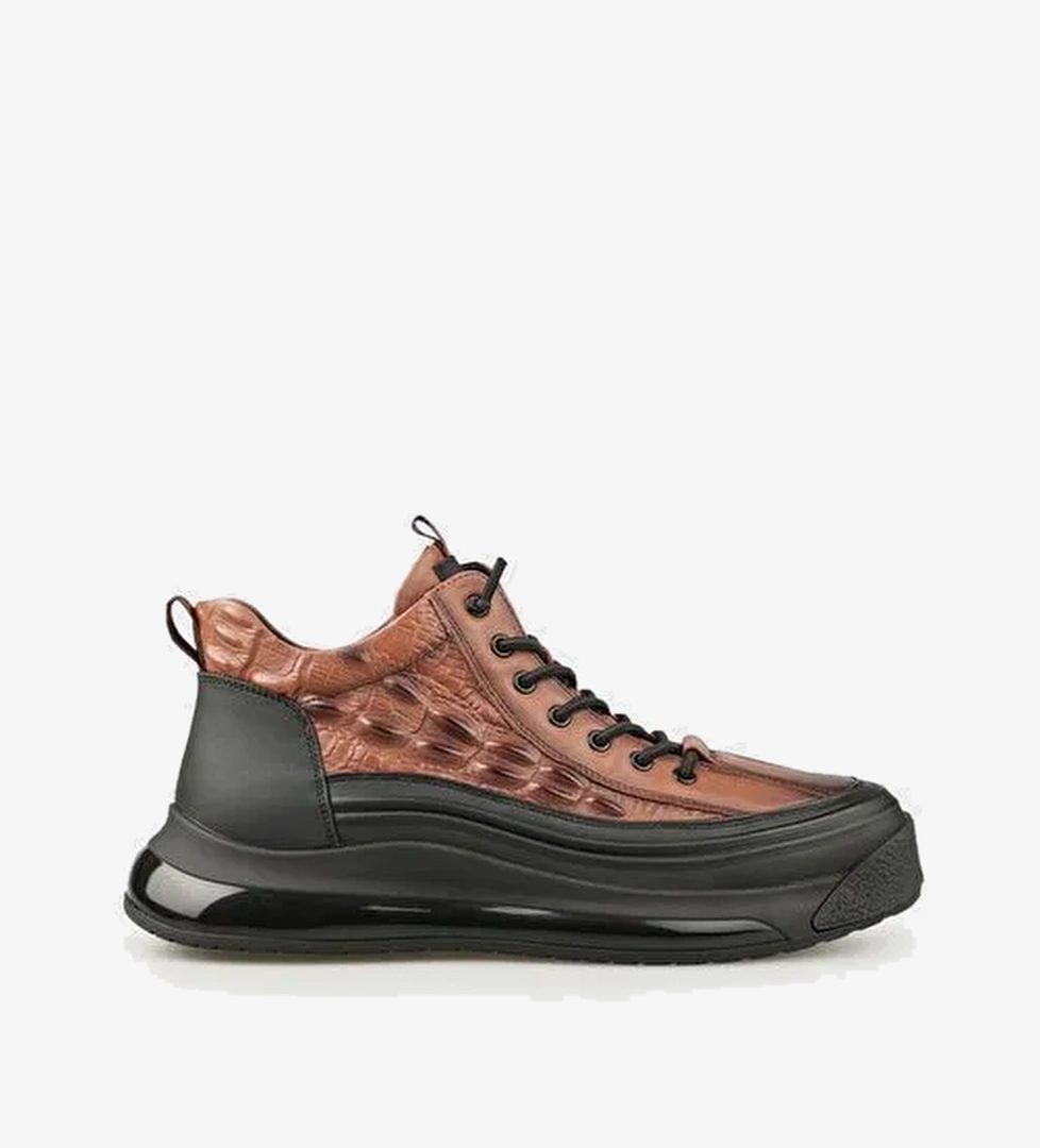 Kahve Deri Erkek Günlük Bot - Görsel 1