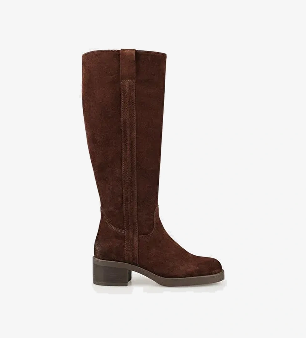 Kahve Deri Kadın Çizme - Görsel 1