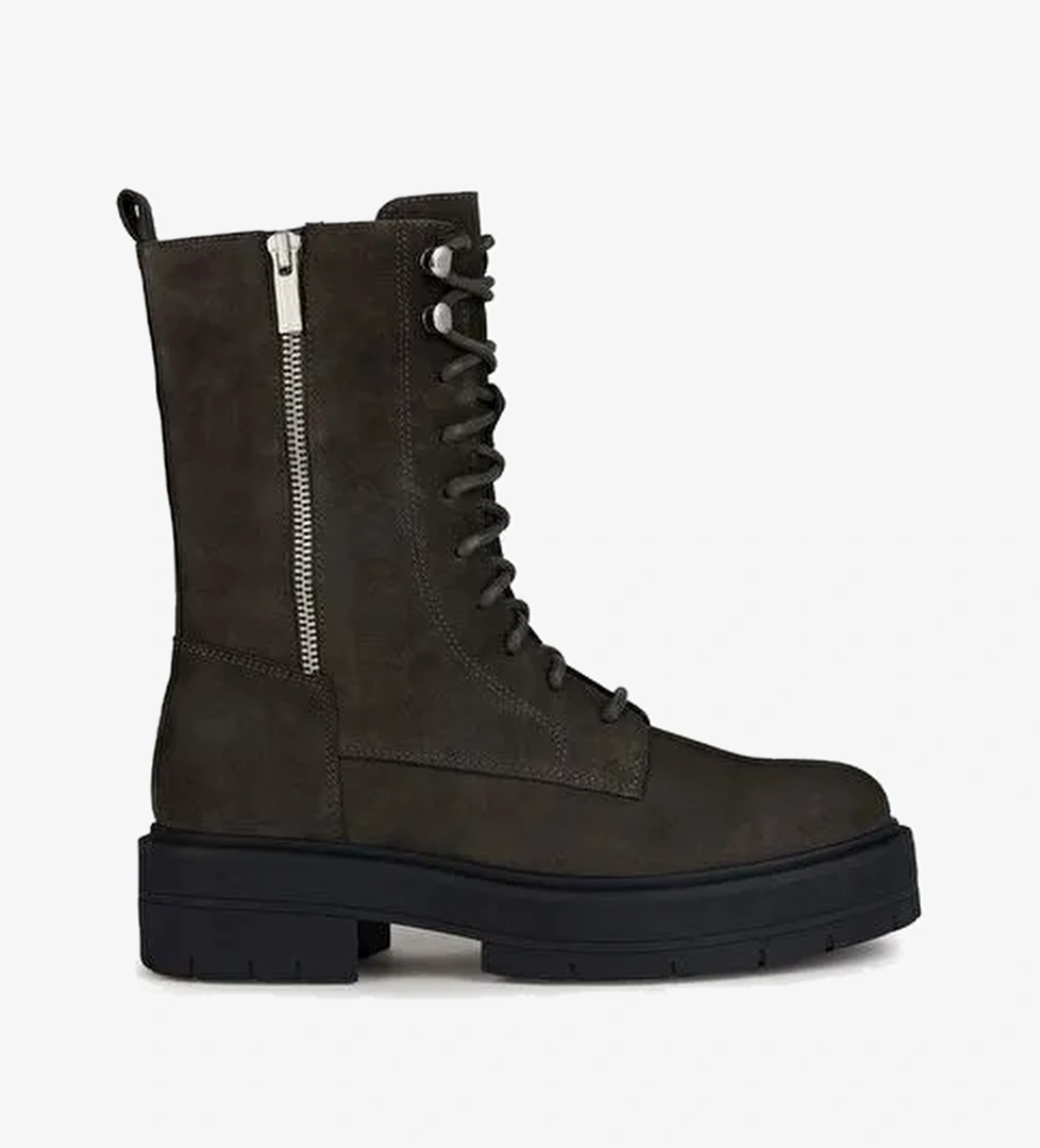 Geox Kadın Antrasit Spherica Ec7 Süet Deri Postal Bot D36VDJ00022C9002 - Görsel 1